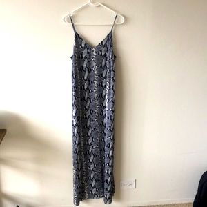 Buddy Love Snakeskin maxi dress.